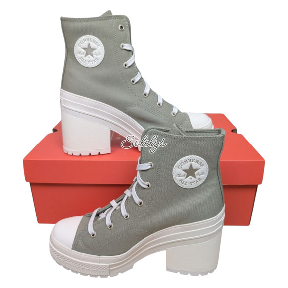 Converse Chuck 70 De Luxe Heel Platform Metal Ring Light Field Surplus Green 9.5 - Picture 10 of 10